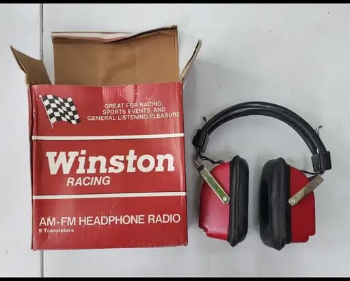 Winston Racing AM FM headphone radio