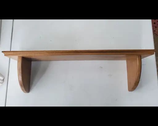 Vintage wooden wall display shelf