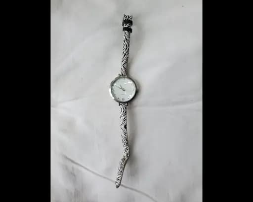 Zebra print quartz watch