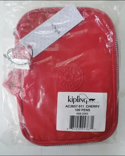 Kipling 100 Pens Case Cherry