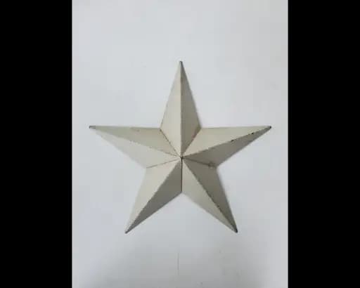 Distressed metal barn star wall