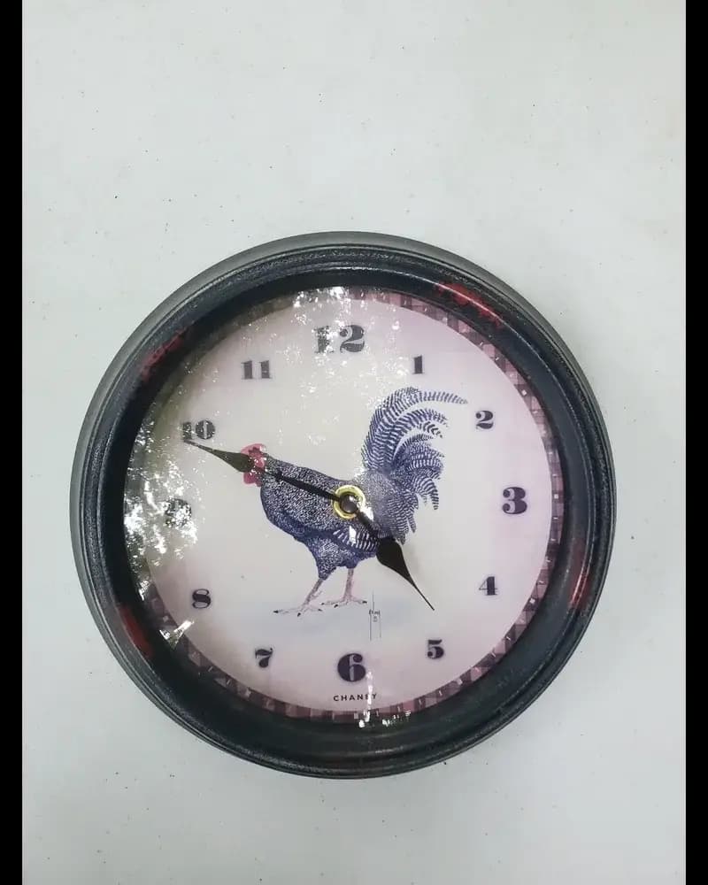 Vintage Chaney rooster wall clock