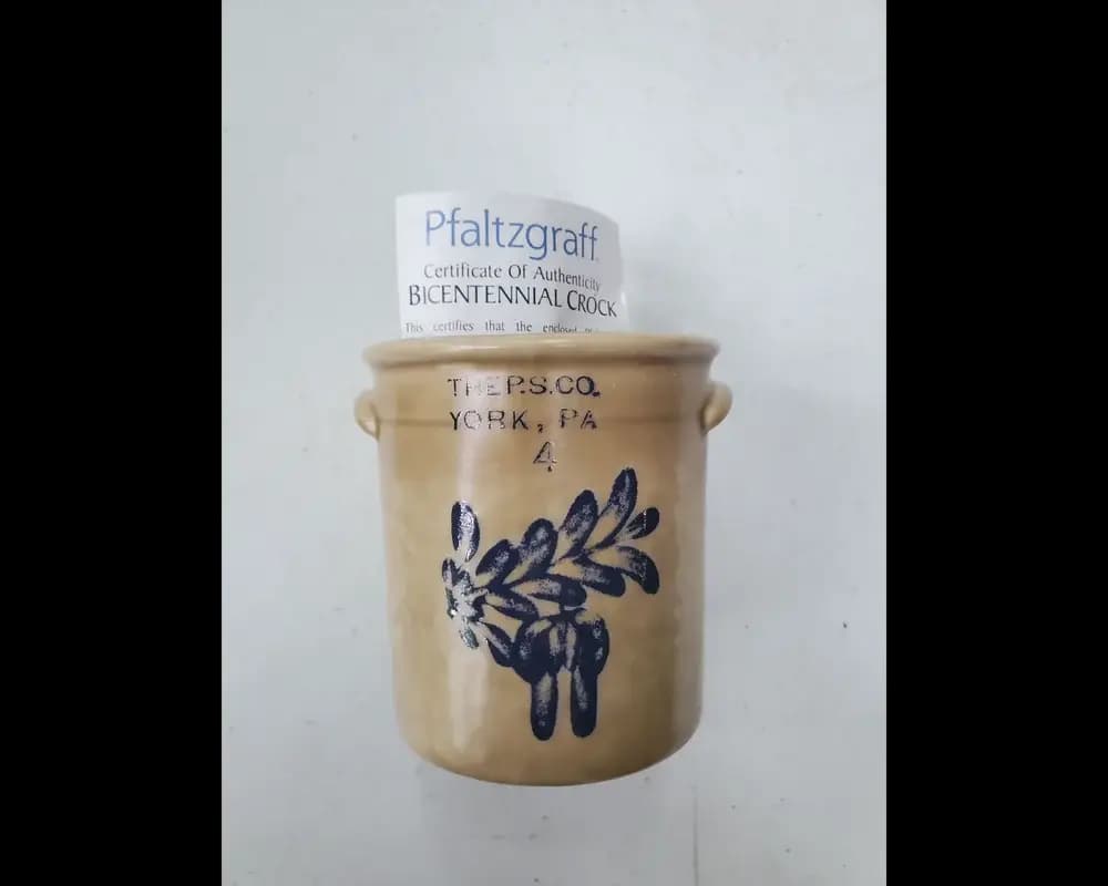 Pfaltzgraff Bicentennial 4 Gallon Crock