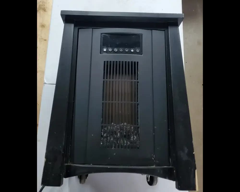 Portable electric fireplace heater stove