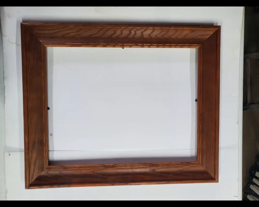 Vintage oak wood picture frame