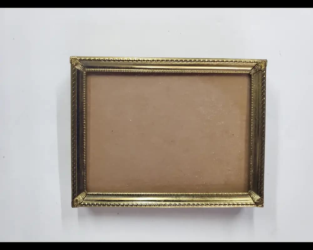 Vintage ornate brass picture frame