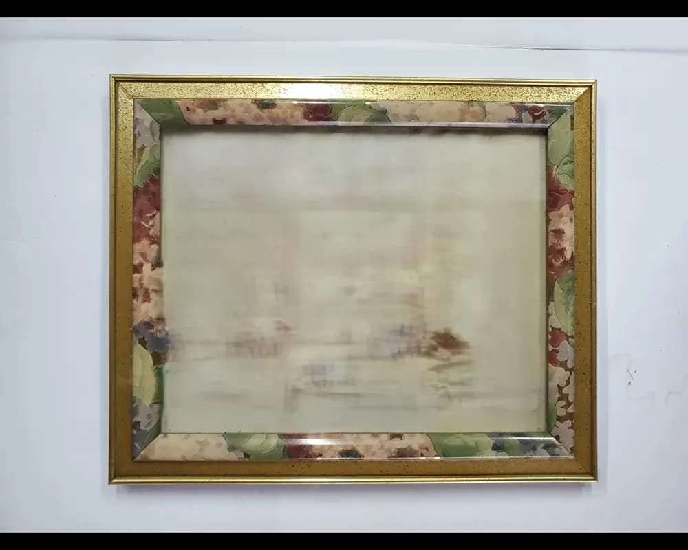 Vintage floral gold picture frame